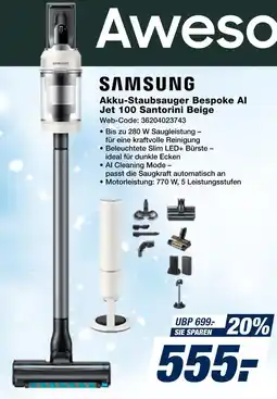 Expert Samsung akku-staubsauger bespoke ai jet 100 santorini beige Angebot