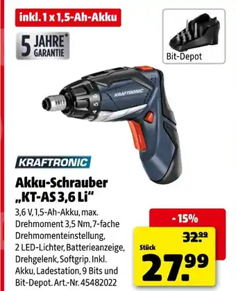 Hagebau Kraftronic akku-schrauber kt-as 3,6 li Angebot