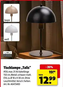 Hagebau Casaya tischlampe talis Angebot