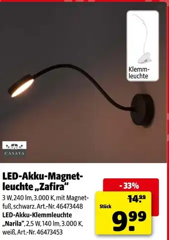 Hagebau Casaya led-akku-magnetleuchte zafira Angebot