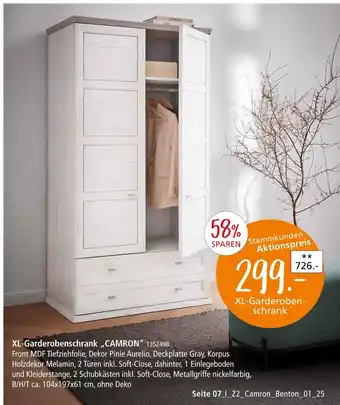 Zurbrüggen Xl-garderobenschrank „camron“ Angebot
