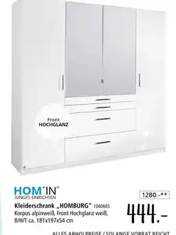 Zurbrüggen Hom´in kleiderschrank homburg Angebot