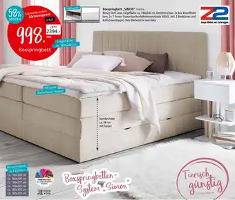 Zurbrüggen Z2 boxspringbett 'simon' Angebot