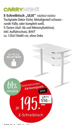 Zurbrüggen Carryhome e-schreibtisch ulix Angebot