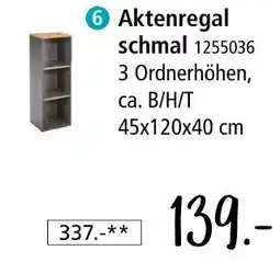 Zurbrüggen Aktenregal schmal Angebot