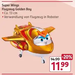 Rossmann Super wings flugzeug golden boy Angebot