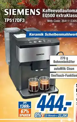 Expert Siemens kaffeevollautomat eq500 extraklasse Angebot