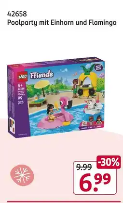 Rossmann Lego poolparty mit einhorn und flamingo Angebot