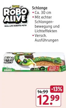 Rossmann Zuru robo alive schlange Angebot