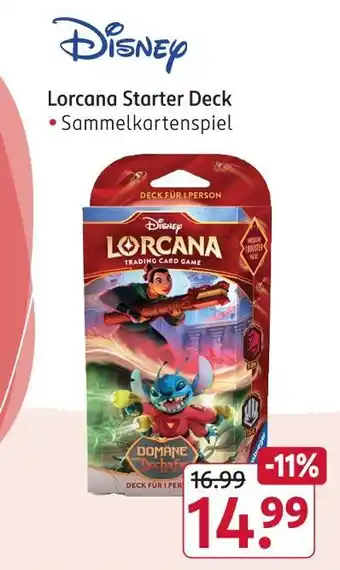 Rossmann Disney lorcana starter deck Angebot