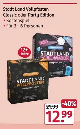 Rossmann Denkreisen stadt land vollpfosten classic oder party edition Angebot