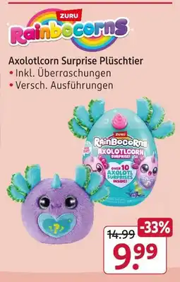 Rossmann Zuru axolotlcorn surprise plüschtier Angebot