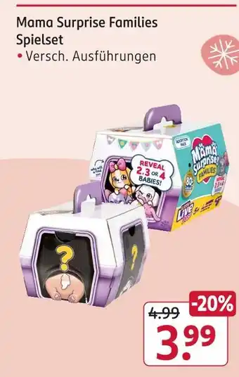 Rossmann Mama surprise families spielset Angebot