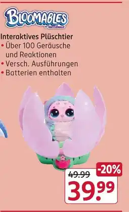 Rossmann Bloomables interaktives plüschtier Angebot