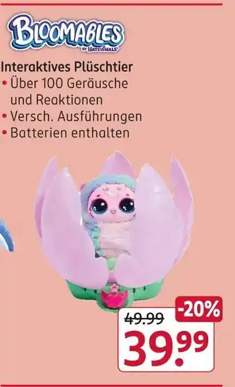 Rossmann Bloomables interaktives plüschtier Angebot