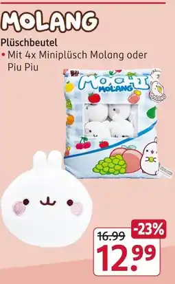 Rossmann Molang plüschbeutel Angebot