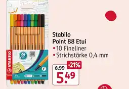 Rossmann Stabilo point 88 etui Angebot