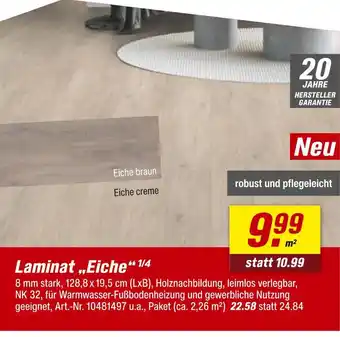 toom Baumarkt Laminat 'eiche' Angebot