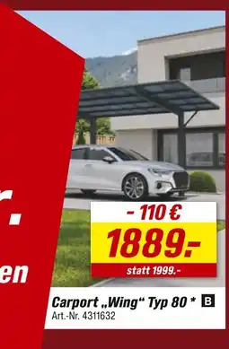 toom Baumarkt Carport „wing“ typ 80 Angebot