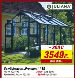 toom Baumarkt Juliana gewächshaus premium Angebot