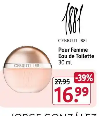 Rossmann Cerruti 1881 pour femme eau de toilette Angebot