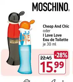 Rossmann Moschino cheap and chic eau de toilette Angebot