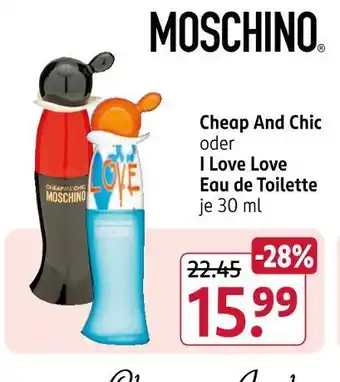 Rossmann Moschino cheap and chic eau de toilette Angebot