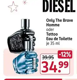 Rossmann Diesel only the brave homme Angebot