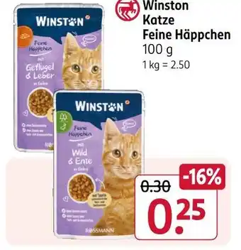 Rossmann Winston katze feine häppchen Angebot