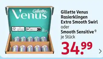Rossmann Gillette Venus Rasierklingen Extra Smooth Swirl oder Smooth Sensitive Angebot