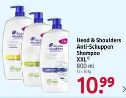 Rossmann Head & Shoulders Anti-Schuppen Shampoo XXL Angebot