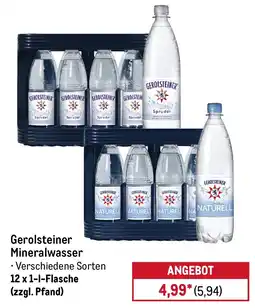 METRO Gerolsteiner Mineralwasser Angebot