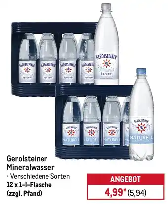 METRO Gerolsteiner Mineralwasser Angebot