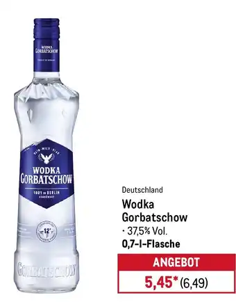 METRO Wodka Gorbatschow Angebot