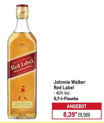METRO Johnnie Walker Red Label Angebot
