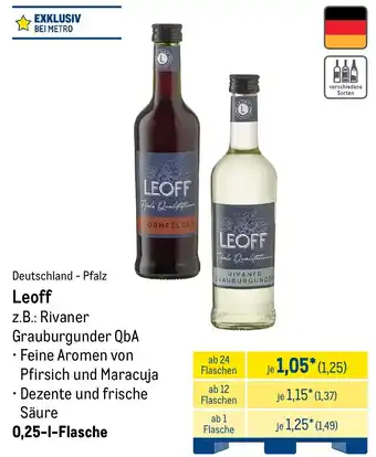 METRO Leoff Z.B.: Rivaner Grauburgunder QbA Angebot