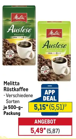 METRO Melitta Röstkaffee Angebot