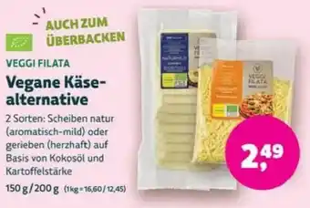 Biomarkt VEGGI FILATA Vegane Käsealternative Angebot