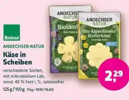 Biomarkt ANDECHSER NATUR Käse in Scheiben Angebot
