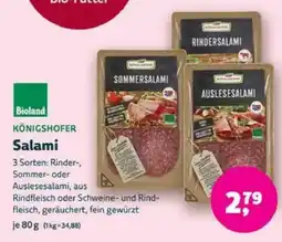 Biomarkt KÖNIGSHOFER Salami Angebot