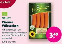 Biomarkt BIOLUST Wiener Würstchen Angebot