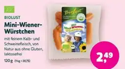 Biomarkt BIOLUST Mini-Wiener- Würstchen Angebot