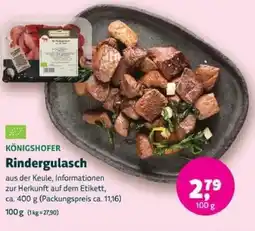Biomarkt KÖNIGSHOFER Rindergulasch Angebot