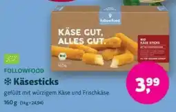 Biomarkt FOLLOWFOOD Käsesticks Angebot