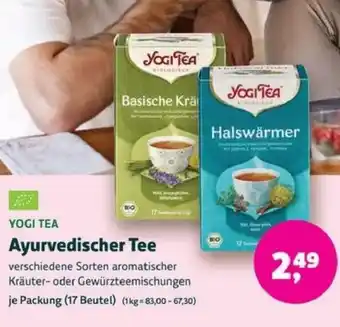 Biomarkt YOGI TEA Ayurvedischer Tee Angebot