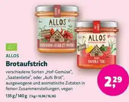 Biomarkt ALLOS Brotaufstrich Angebot