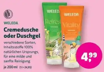 Biomarkt WELEDA Cremedusche oder Duschgel Angebot