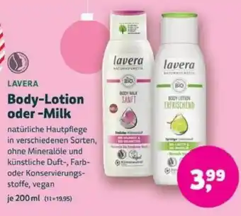 Biomarkt LAVERA Body-Lotion oder -Milk Angebot