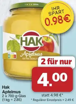 Famila Nord West Hak Apfelmus Angebot