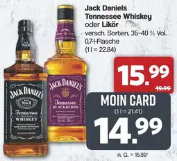 Famila Nord West Jack Daniels Tennessee Whiskey oder Likör Angebot